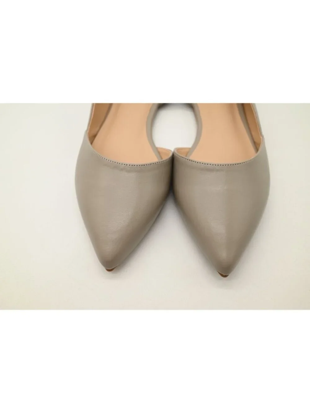 NIB Journee Collection Cortni Slip On Pointed Toe D'Orsay Flats Sz 10 Wide Gray